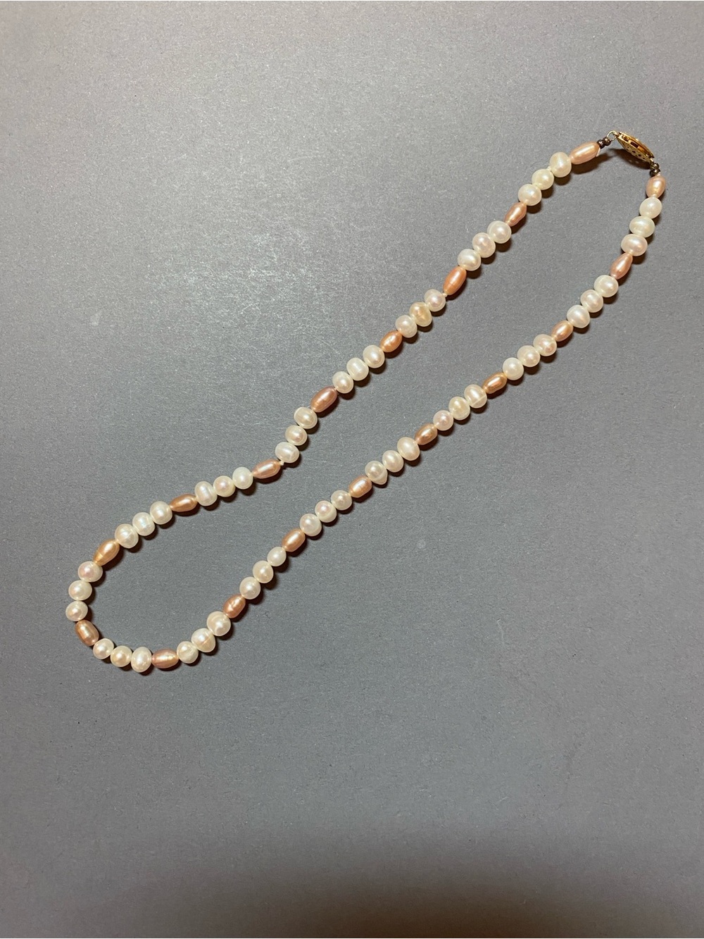 Vintage pearl necklace gold filled clasp